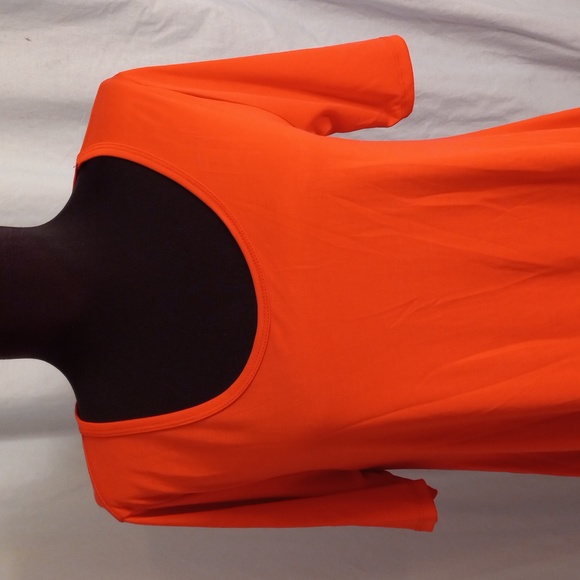 LuLaRoe XS Orange Stretcchy Perfect Tee Shirt - Picture 2 of 6